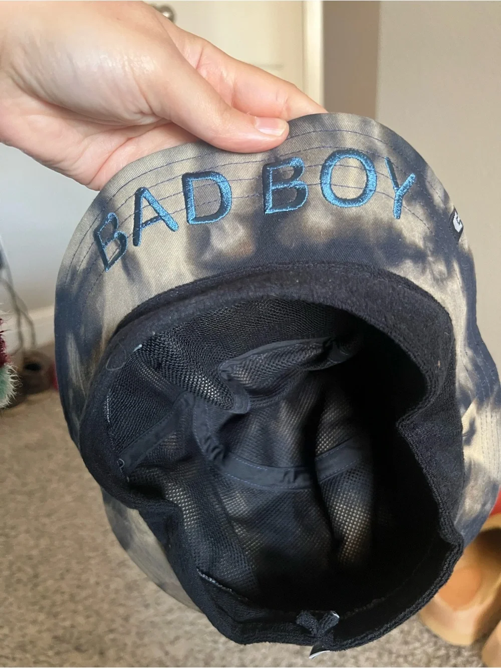 Rare Goorin Bros Black Tie-Dye 'Bad Boy' Rottweiler Patch Bucket Hat